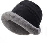 Women's Winter Hat - hat - Cold weather - Extreme warmth and wind protection - Fleece-lined interior - Wide brim design - Thick insulated material for snow-black