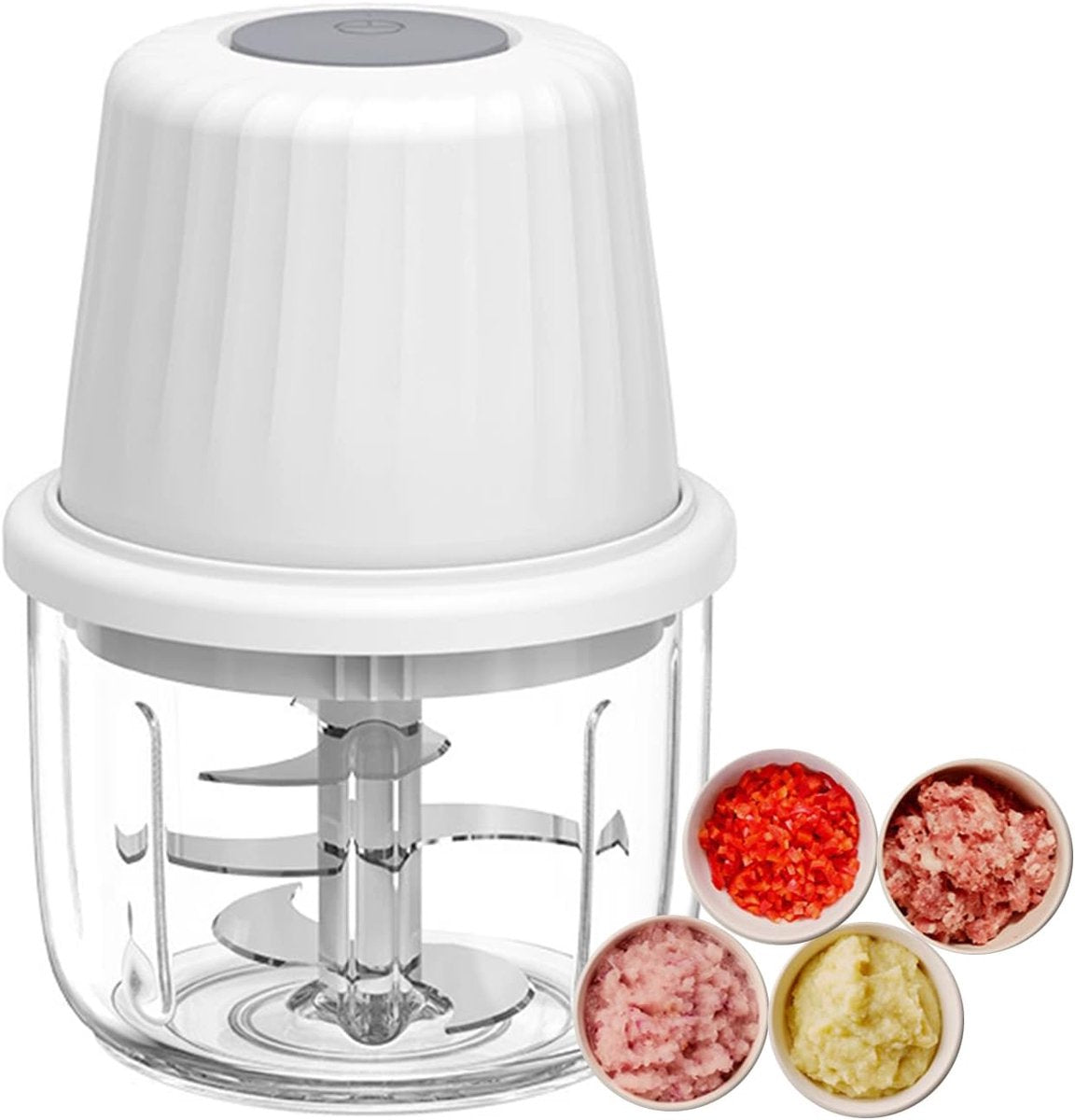 Kitchen Mixer - 400ML Large Capacity - 6 Blades Chopper - USB Rechargeable - Kitchen Must-Have for Home Use