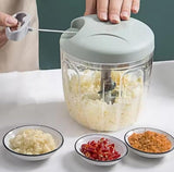 Manual food chopper-Vegetable slicer - Manual wire vegetable chopper Onion slicer for Vegetables and Fruit - 900 ml capacity - manually operated vegetable and meat grinder