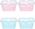 4 Pieces Mini Shopping Basket Toys - Plastic with Handle - For Children Pretend Play