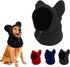 Dog emergency winter cone with ear protection, fleece neck warmer for dogs, (black, M)