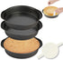 Set of 1 20 cm round baking pan - non-stick carbon steel baking pans with 50 baking paper, dishwasher safe, durable for layer cakes, birthday and Christmas pastries