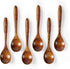 Wooden Spoons - 17cm Bamboo Spoons - Eco-friendly - Versatile Use - Perfect for Honey Jars & Jams (6-piece)
