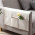Sofa Armrest Storage - 5 Compartments - Reinforced Tech Fabric - Remote Control Holder - White (60*110CM)