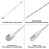Cocktail Muddler & Stirrer - 25 cm 2-in-1 Bar Tool - Stainless Steel with Long Handle - For Mojitos and Fruit Drinks