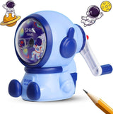 Manual pencil sharpener - Cute child-style stationery with a space theme - durable - easy to use - suitable for school, office, and home.