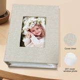 Photo album 4x6 – 100 compartments, linen cover, light grey