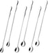 Coffee spoons - Iced tea spoons - Long-handled spoons - Stirring spoons for coffee, ice cream, and cocktails - Stainless steel stirrers - 32 cm dessert spoons (6-pack)