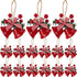 18 pieces red Christmas bell ornaments - hanging tree ornaments metal bell hangers - Christmas holiday decoration