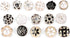Blouse Brooch Buttons Set 16-piece – Soft enamel, random styles