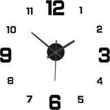 Frameless Wall Clock - Modern 3D DIY - Large Display for Clear Reading - Easy to Stick - Modern Living Room Decor