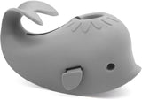 Baby Bath Faucet Cover - Soft silicone safety protector for children, toddlers and babies - Cute whale design, nice bath gift for children - gray