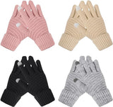 Touchscreen Winter Gloves - Women's Sports Gloves - Waterproof and Windproof - Elastic Cuff - Scooter and Bicycle (4 Pieces)