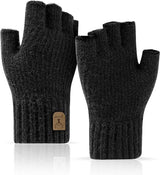 gloves men's gloves women's winter gloves fingerless gloves - Half-fingered warm winter knitted gloves - Unisex - Suitable for work, running, cycling, driving