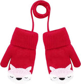 Winter gloves - Knitted winter gloves for boys and girls, with warm fleece lining, suitable for children aged 0-3 years.