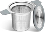 Tea infuser strainers - Stainless steel loose tea strainer with heat-resistant double handles - Extra fine mesh ball strainers - Diffuser holder filter for mugs