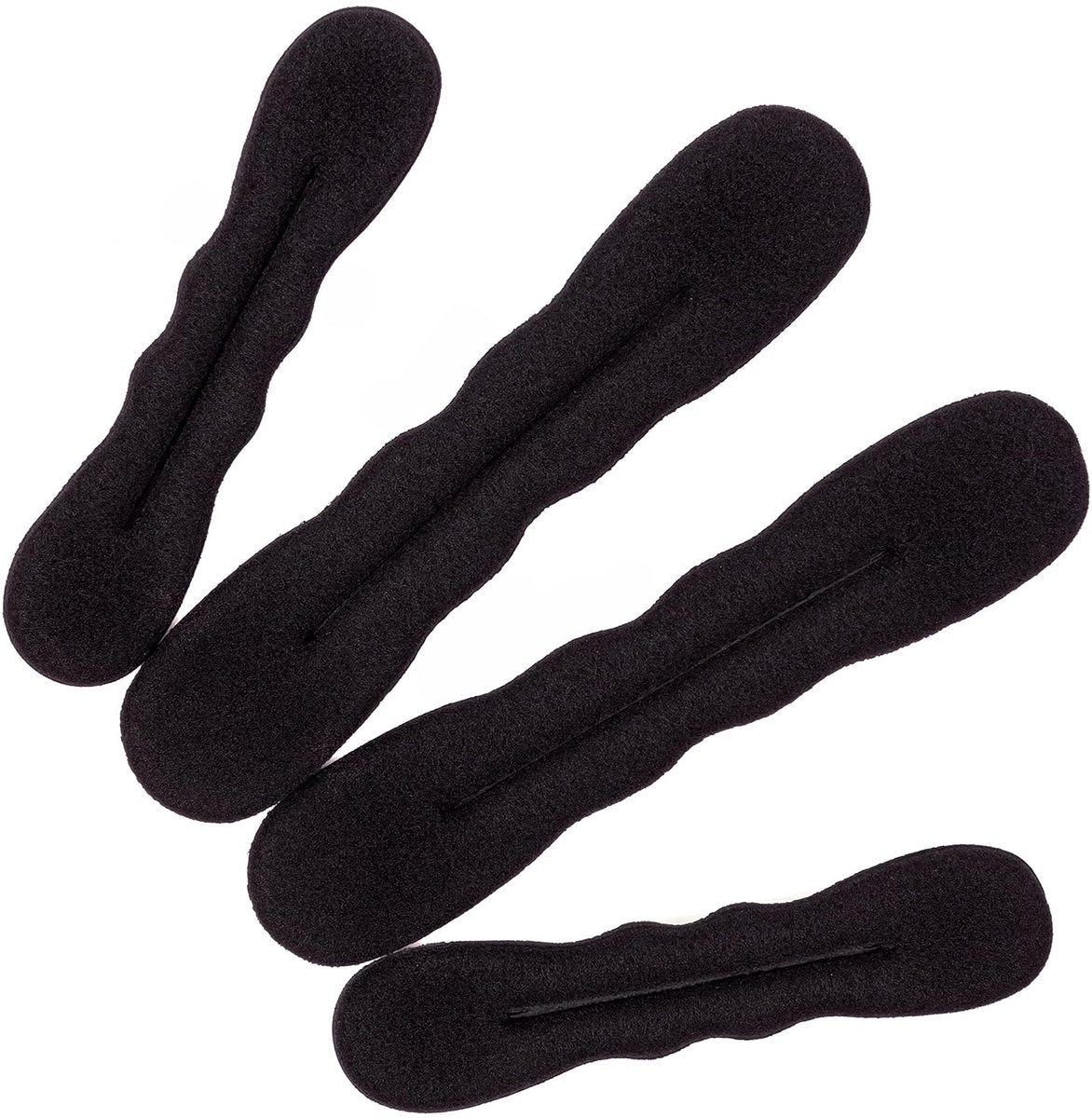 Magic Foam Mushrooms 4-piece – Black, for hairstyles (2 small/2 large)