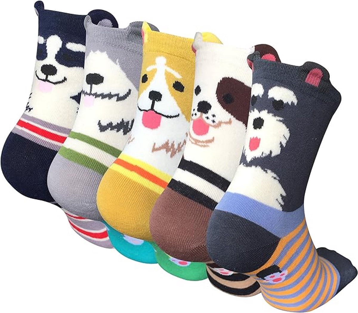 Cute and adorable animal pattern socks for women - cat and dog patterns - Christmas and birthday gifts - One Size Fits All