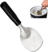 Robust ice cream scoop with non-slip handle - stainless steel ice cream scoop - perfect for scooping and serving hard frozen desserts.
