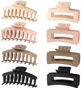 8 Pieces Rectangular Hair Grips 4.3 Inch - Anti-Slip - For Thick & Thin Hair