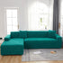 Waterproof sofa cover - Bright green jacquard leaf pattern - For 2-seater sofa (145-180 cm)