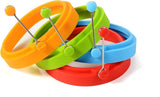 4 Silicone Egg Frying Pans - Non-stick - FDA Certified - For Eggs & Pancakes