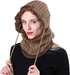 Warm Winter Hat with Fleece Lining - Balaclava Scarf Set - for Skiing, Hiking and Winter Sports