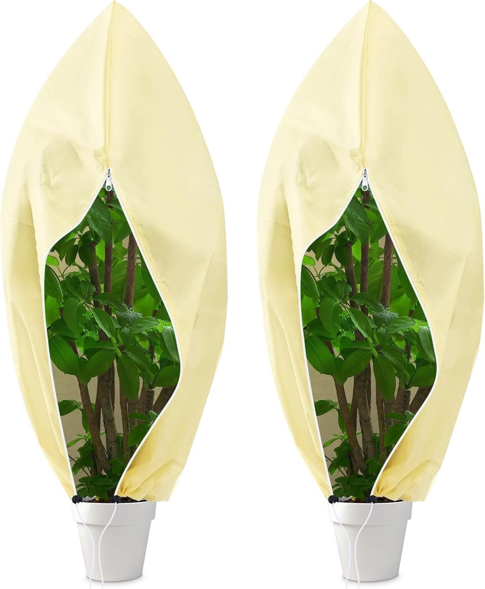 Winter covers for outdoor plants 120x180 cm - 2-pack - Frost protection - Reusable - With drawstring