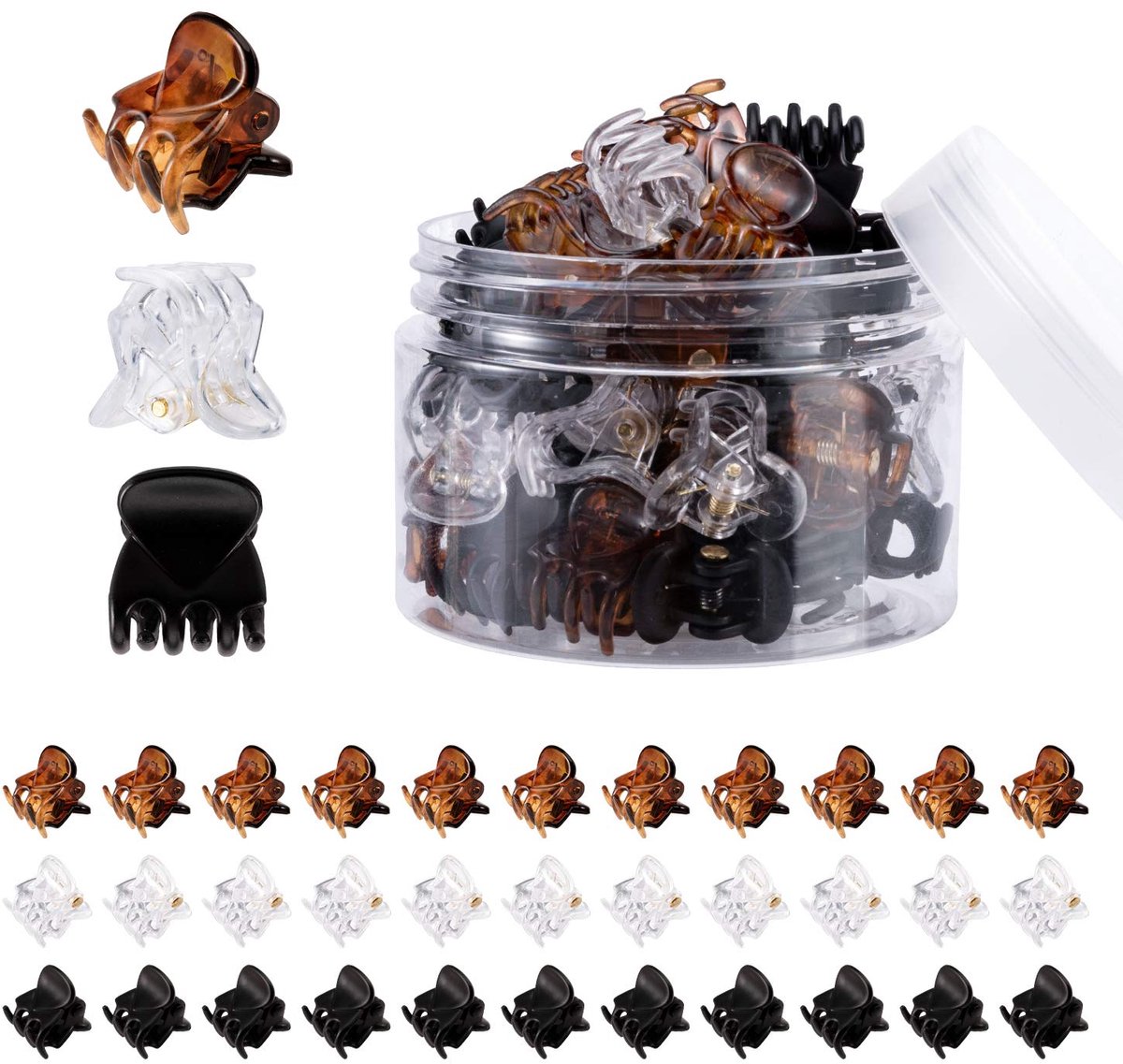Hair Clips - 36 Pieces 3 Colors - Mini Size 1/2 Inch - Strong Grip for Children and Adults