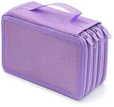 Pencil Case - Multifunctional pencil case with lid - 72 compartments, 4 layers, large capacity - Portable - Suitable for art and study - Durable pencil case with zipper - Purple