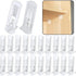 Support nails - 20 plastic shelf support nails with snap closure - 6 mm shelf nails - self-locking bracket clips - transparent shelf nails - suitable for kitchen cabinets, furniture, and bookshelves - 6 mm nails x 5/8 inch thick shelves