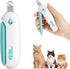 Electric Nail File - Dog Nail Clipper - Cat Nail Clipper - Dog Nail File - With Adjustable Trimming Hole in 3 Sizes and Hidden Nail File - Safe Toenail Clipper For Kittens and Indoor Cats - Anti-Splash Nail Clipper For Grooming (Blue)