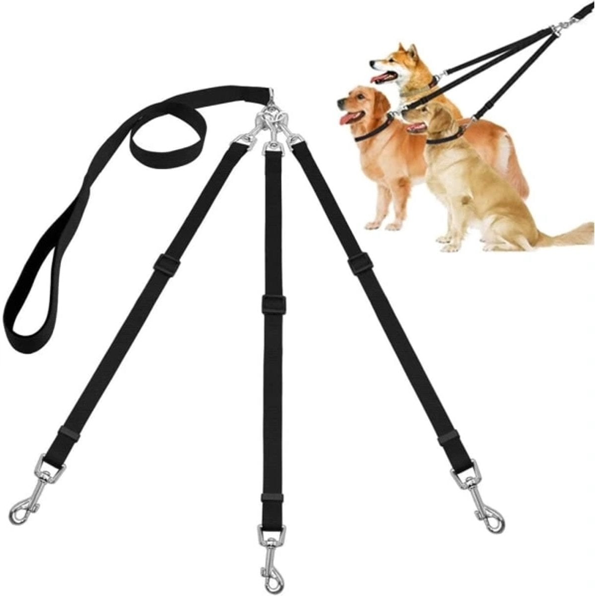 3-in-1 Dog Leash – Adjustable, detachable, for medium-sized dogs