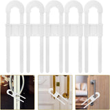 Child lock cabinets - Cabinet security for children - for cabinets and refrigerators - 5 pieces - White