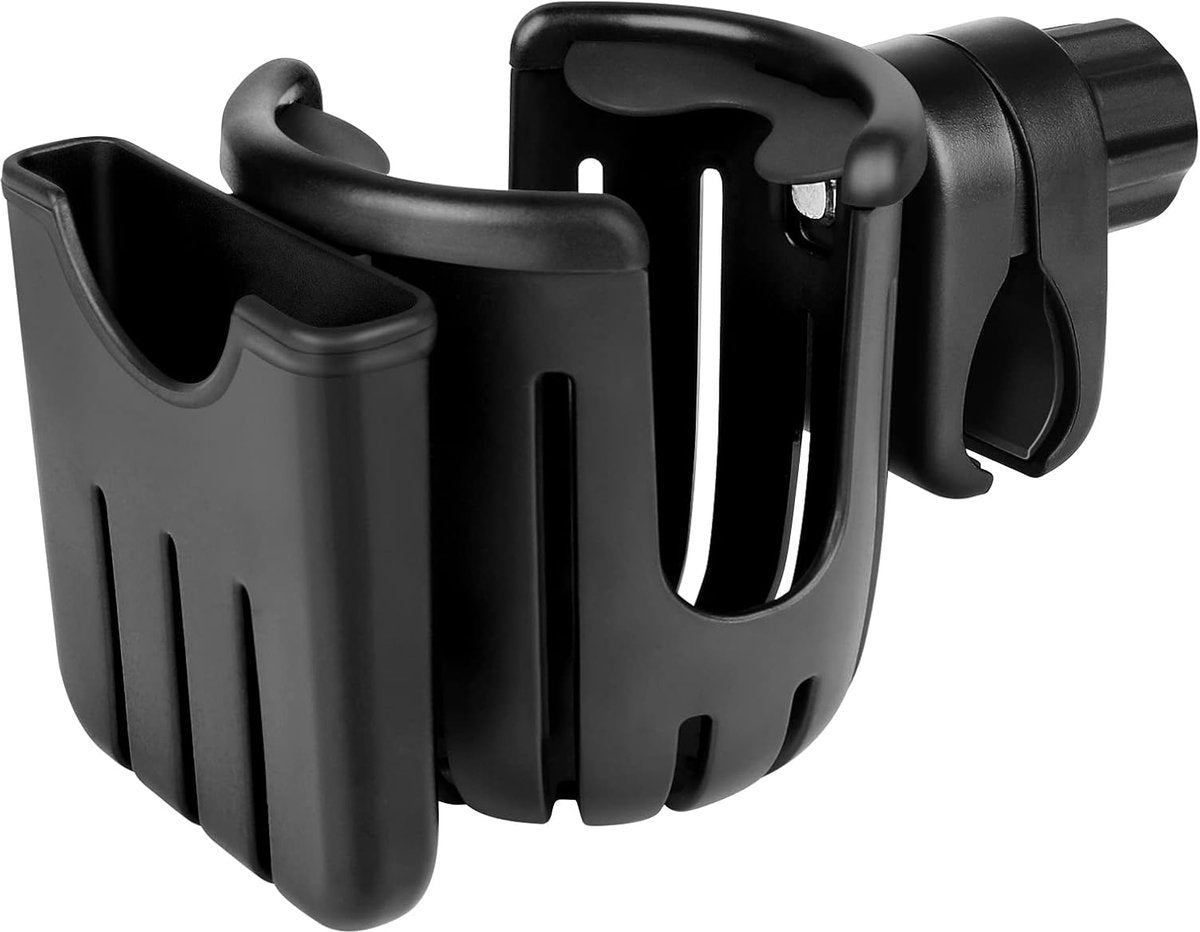 Stroller cup holder - Bicycle cup holder - Universal cup holder - 2-in-1 cup holder and phone holder - Suitable for strollers, bicycles, walkers, and wheelchairs