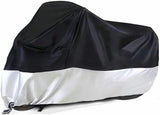 Motorcycle cover, Waterproof car cover with lock holes and storage bag, suitable for motorcycles up to 245 cm