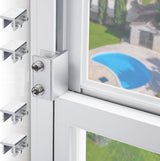 Sliding window locks - Horizontal & up/down - 4 sets silver