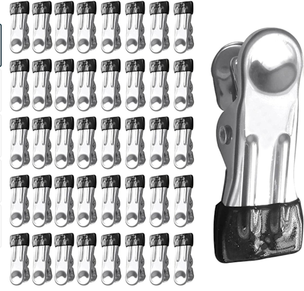 Stainless Steel Clothes Clips 40-piece – Strong, for outdoor use