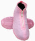 Waterproof shoe covers - reusable, foldable, non-slip rain shoe covers - with zipper - unisex - pink, size L