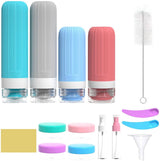 Travel Bottles with Case - Travel Accessories - Cosmetic Jars - Travel Bottles - Suitable for Toiletries - Eco-Friendly and Portable (1 piece)