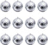 12 1.2-inch silver mirrored disco ball Christmas tree ornaments - suitable for family parties, Christmas decorations for weddings - create light effects
