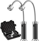 BBQ lamp - Magnetic base - Super bright LED BBQ lamp - 360° rotatable neck, waterproof and heat-resistant - Suitable for camping and car repairs - 2 pcs
