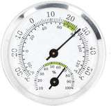 Dial Thermometer-Hygrometer Mini - -30~50℃ - For Refrigerator & Cigar Box
