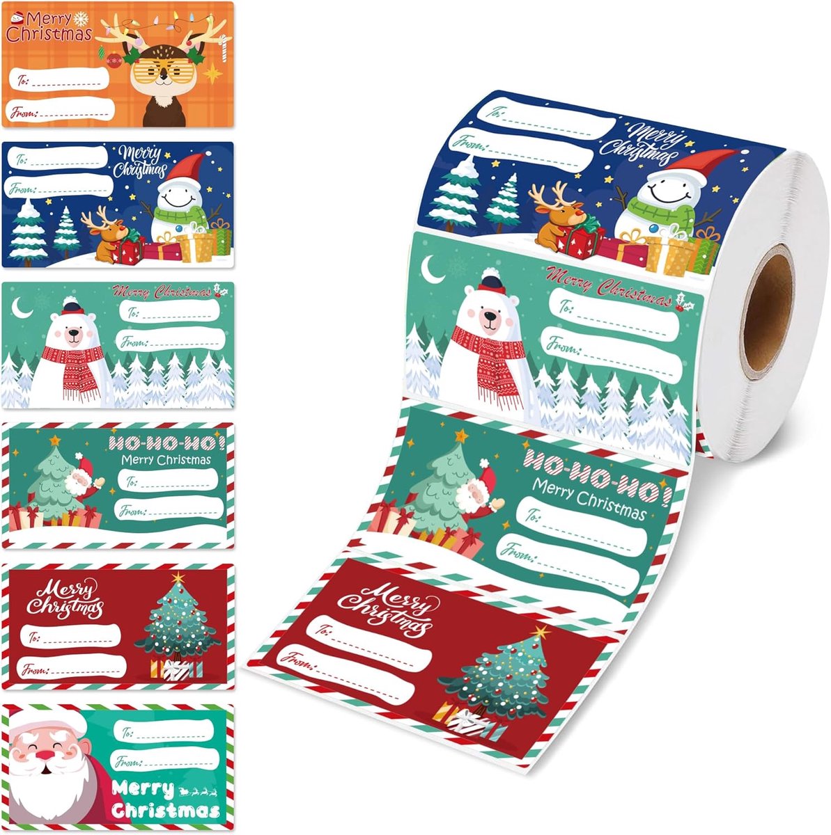 500 Christmas gift tags - Christmas gifts for women, men, and mothers - Christmas wrapping paper - Christmas decorations - 2.95 x 1.6 inches