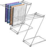 Kitchen Towel Holder, 4-Arm Kitchen Towel Rack for Drying Dishcloths Hand Towels, Foldable Free Standing Hand Towel Holder for Countertop Bathroom Kitchen Organization RV Essentials, 2 Pack