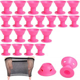 Curlers 40-piece – Pink, 20 large + 20 small curling brushes