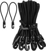 Elastic ropes with hooks - 20 pieces, 10 cm each - Multifunctional tarpaulin tensioner - Rubber tensioner - Suitable for tarpaulins, tents, camping