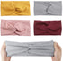 Vierteiliges Stirnband-Set für Damen und Mädchen – Elastics, breites Stirnband – Sport-Stirnband – Baumwoll-Haaraccessoire mit Kreuzmuster für Yoga