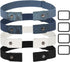 Buckleless Belt - 4 Pieces Buckle-Free & Elastic Belt for Women & Men - Elastic Belt - Elastic Belt Without Buckle - 3cm Wide - Elastic Trouser Belt Without Buckle - Belt Without Buckle - Buckle-Free Belt - Maternity Belt - Belt Without Holes
