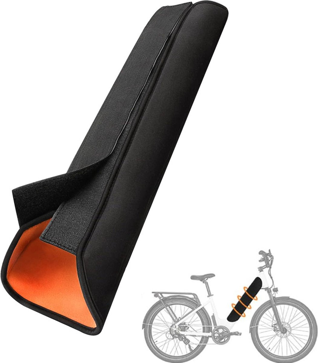 E-Bike Battery Protective Cover - Integrated Battery Cover - Integrated Battery Cover - Battery Cover Electric Bike or E-Bike - Protective Cover for Luggage Rack Battery of Electric Bike - Bicycle Battery Protective Cover - Battery Cover - Universal - Bla